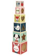 Pyramide 6 cubes Baby Forest J08016 Janod 1