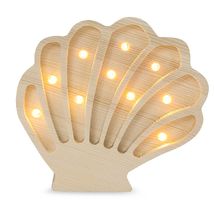 Lampe Veilleuse Coquillage Bois côtier LL082-000 Little Lights 1