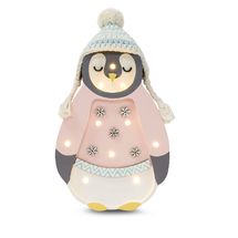 Lampe Veilleuse Pingouin rose LL067-335 Little Lights 1