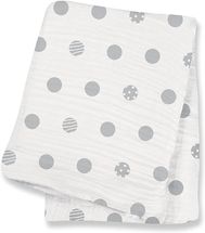 Lange mousseline - Pois gris LLJ-121-000-018 Lulujo 1