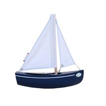 Bateau Le Sloop bleu marine 21cm TI-N202-SLOOP-BLEU-MARINE Maison Tirot 1