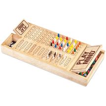 Relaxdays Jeu de casse-tête, en bois, 6 puzzles, avec boîte, stimule la  pensée logique, pour adultes & enfants, marron