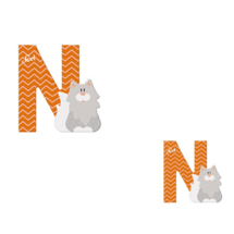 Lettre N - Chat Norvégien SE-83014 Sevi 1