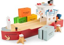 Bateau-container avec 4 containers NCT-10900 New Classic Toys 1