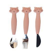 Couverts 3 pièces en silicone Mrs Cat TX-96-454 Trixie 1