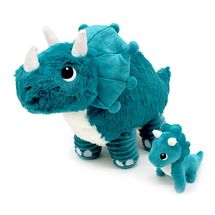 Peluche tricératops maman et son bébé DE76310 Les Déglingos 1