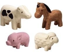 Figurines - 4 animaux de la ferme PT6127 Plan Toys 1