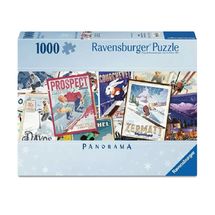 Puzzle Affiches de ski vintage 1000 pcs RAV12001389 Ravensburger 1