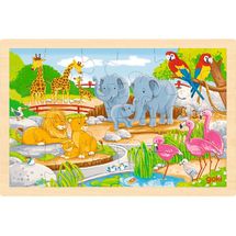 Puzzle réversible ferme et zoo 24 pcs GK57302 Goki 1