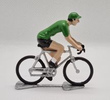 Figurine cycliste R Maillot vert meilleur sprinter FR-R6 Fonderie Roger 1