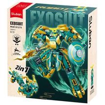 Robot Mecha 2 en 1 vert jaune SL-M38-B1275 Sluban 1