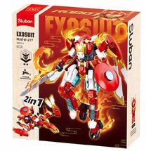 Robot Mecha 2 en 1 rouge blanc SL-M38-B1277 Sluban 1