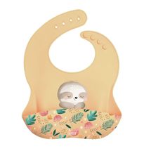Bavoir en silicone Gnawy le paresseux SJ-SI0948 Sassi Junior 1
