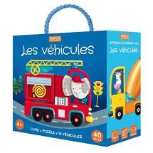 Livre et puzzle Les véhicules SJ-305571 Sassi Junior 1