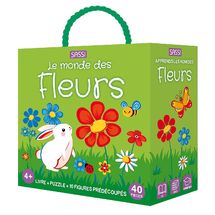 Livre et puzzle Les fleurs SJ-313798 Sassi Junior 1