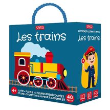Livre et puzzle Les trains SJ-329119 Sassi Junior 1
