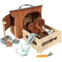 Cheval avec écurie et accessoires marron LE12871 Small Foot company 1