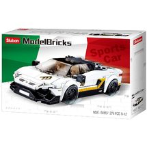 Model Bricks - Super voiture italienne blanche SL-M38-B0957 Sluban 1