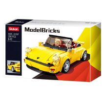Model Bricks - Voiture de sport allemande jaune SL-M38-B1097 Sluban 1