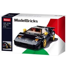 Model Bricks - Voiture de sport italienne noire SL-M38-B1098 Sluban 1