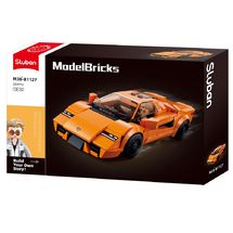 Model Bricks - Voiture de sport orange SL-M38-B1127 Sluban 1