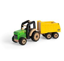 Tracteur et remorque en bois BJ-T0534 Bigjigs Toys 1