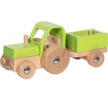 Tracteur avec remorque vert GK55838 Goki 1
