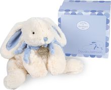 Doudou avec mouchoir lapin bleu marine boh'aime Doudou et compagnie DC4016