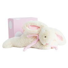 Doudou mouchoir lapin bleu - Boîte fleur - 292436