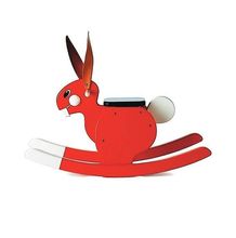 Lapin à bascule rouge PL0028-1266 Playsam 1