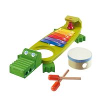 Ukulélé électrique apprentissage interactif rouge - Hape E0624 - Jouet  musical