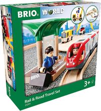 BRIO ® WORLD Circuit de train gare centrale bois 33989