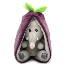 Peluche Flipetz Eléphant Aubergine DE-80103 Les Déglingos 1