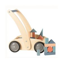 Chariot de marche avec blocs en bois EG511103 Egmont Toys 1