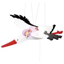 Mobile cigogne, rose GO52929 Goki 1