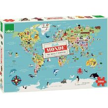 Nathan - Puzzle Enfant - 250 pi`eces - Carte du monde - Fill