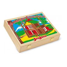 Coffret Chalet en bois 135 pièces JJ8007 Jeujura 1