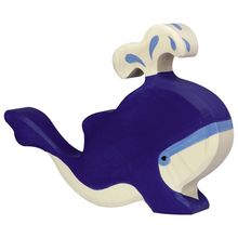 Figurine Baleine bleue - jet d'eau HZ-80195 Holztiger 1