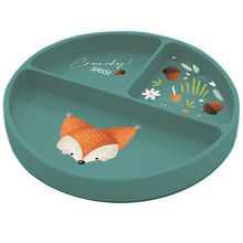 Assiette en silicone Crunchy le renard SJ-SI1662 Sassi Junior 1