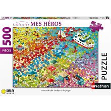 Puzzle Le monde des Smileys 500 pcs N872381 Nathan 1