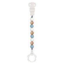 Attache tétine silicone bleu blanc beige NA877602 Nattou 1