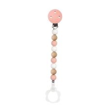 Attache tétine silicone rose blanc beige NA877619 Nattou 1