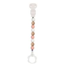 Attache tétine silicone rose blanc beige NA877619 Nattou 1