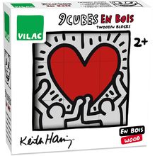 Coffret de 9 cubes Keith Haring V9227 Vilac 1