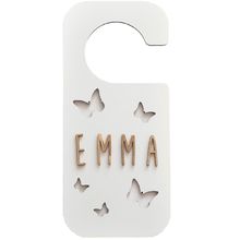 Accroche-porte personnalisable - Papillons blanc VI-PL30 Vintiun 1