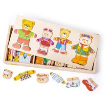 Famille ours à habiller en bois BJ766 Bigjigs Toys 1