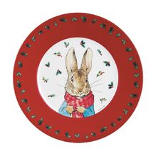 Assiette Pierre Lapin Noël rouge 20 cm PJ-BP924N Petit Jour 1