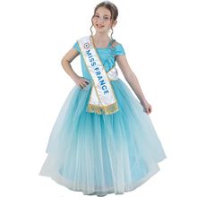 Déguisement Robe Miss France bleue 140 cm CHAKS-C4723140 Chaks 1