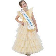 Déguisement Robe Miss France dorée 140 cm CHAKS-C4722140 Chaks 1