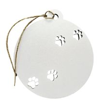 Boule de Noël chien personnalisable bois blanc VI-BN21 Vintiun 1